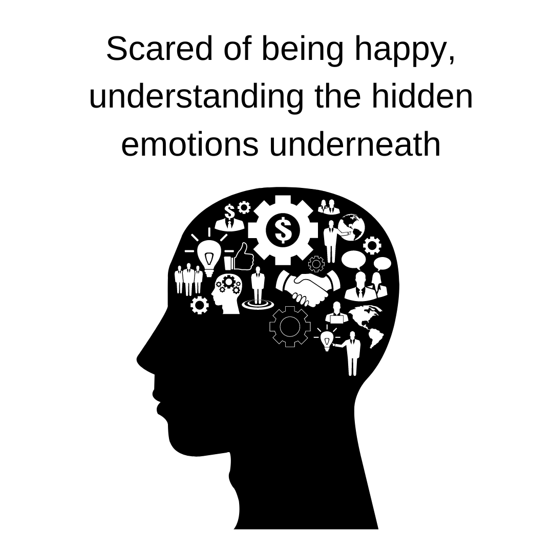 Scared of being happy.